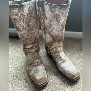 Frye Distressed Harness Boots size 8.5